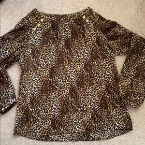 Michael by Michael Kors leopard print long sleeve